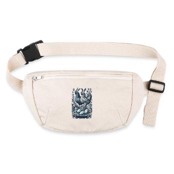 Ostern Retro Hühner Osterhasen Huhn Ästhetik - Stanley/Stella recycelte Gürteltasche - Naturweiß - Vorne