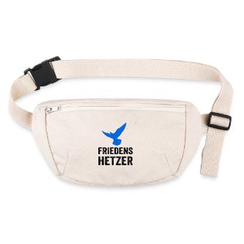 FRIEDENSHETZER mit Friedenstaube - Stanley/Stella recycelte Gürteltasche - Naturweiß - Vorne
