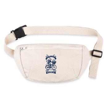 Oeufs de panier de vélo lapin rétro de Pâques - Sac banane recyclé Stanley/Stella - blanc naturel - Devant