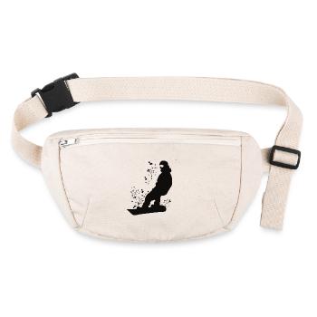 Snowboarder Snowboarding Snowboard - Stanley/Stella recycled Hip Bag  - natural - Front