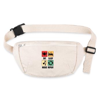 Dicton musical pour les mélomanes - Sac banane recyclé Stanley/Stella - blanc naturel - Devant