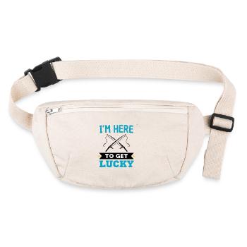Angler Luck St. Patrick Design - Sac banane recyclé Stanley/Stella - blanc naturel - Devant