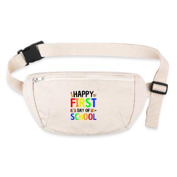 Premier jour d’école Inscription à l’école Joie - Sac banane recyclé Stanley/Stella - blanc naturel - Devant