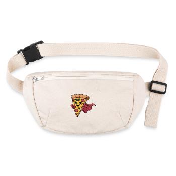Motif de pizza amusant pour les fans de pizza - Sac banane recyclé Stanley/Stella - blanc naturel - Devant