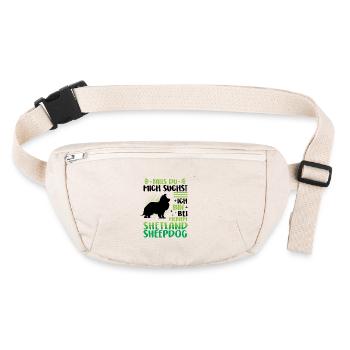 Sheltie Me Looking Shetland Chien de berger - Sac banane recyclé Stanley/Stella - blanc naturel - Devant