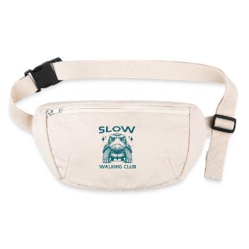 Slow Walking Club Reptile Lover Cool Animal Turtle - Sac banane recyclé Stanley/Stella - blanc naturel - Devant