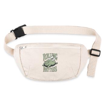 Rolling Fatties Cat Humour - Sac banane recyclé Stanley/Stella - blanc naturel - Devant