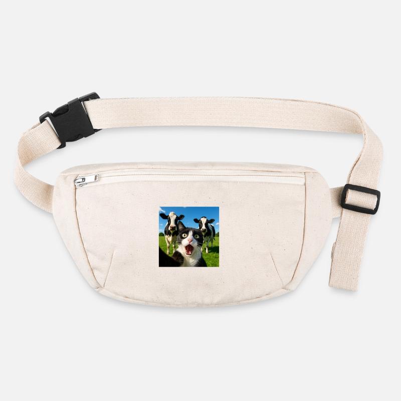 Süße Katze Kuh Selfie Geschenkidee Stanley/Stella recycelte Gürteltasche