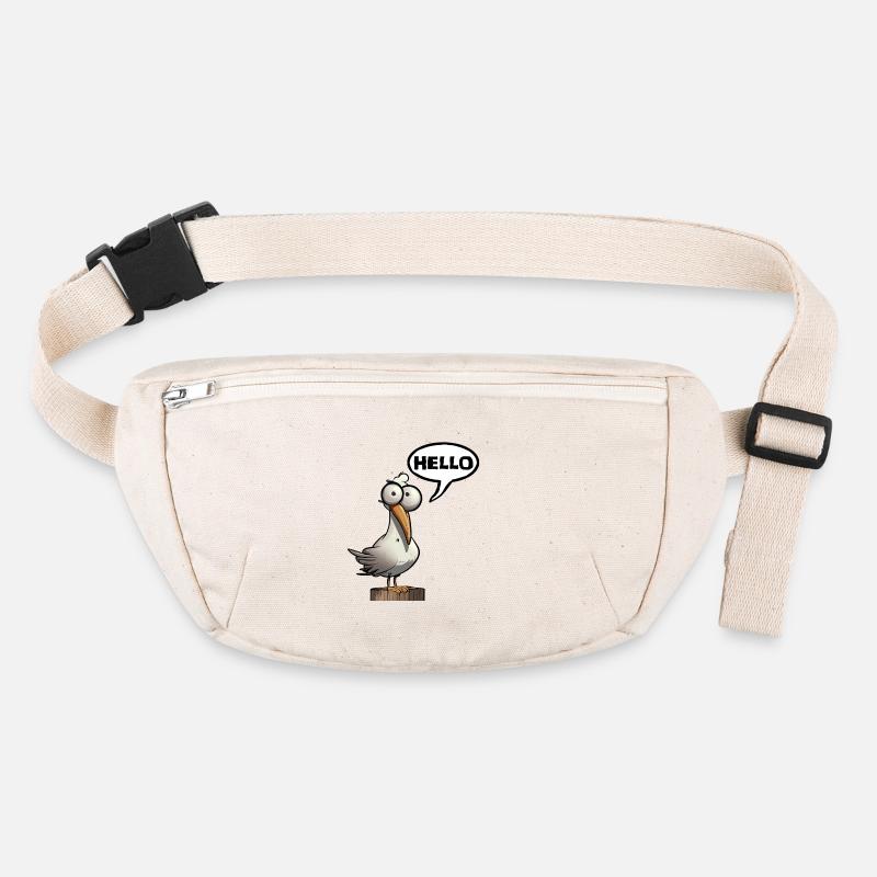 Humorous seagull with speech bubble Stanley/Stella recycled Hip Bag 