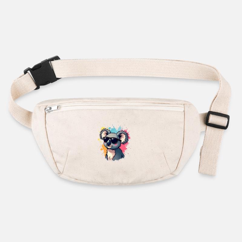 Cool Koala mit Sonnenbrille und Farbexplosion Stanley/Stella recycelte Gürteltasche