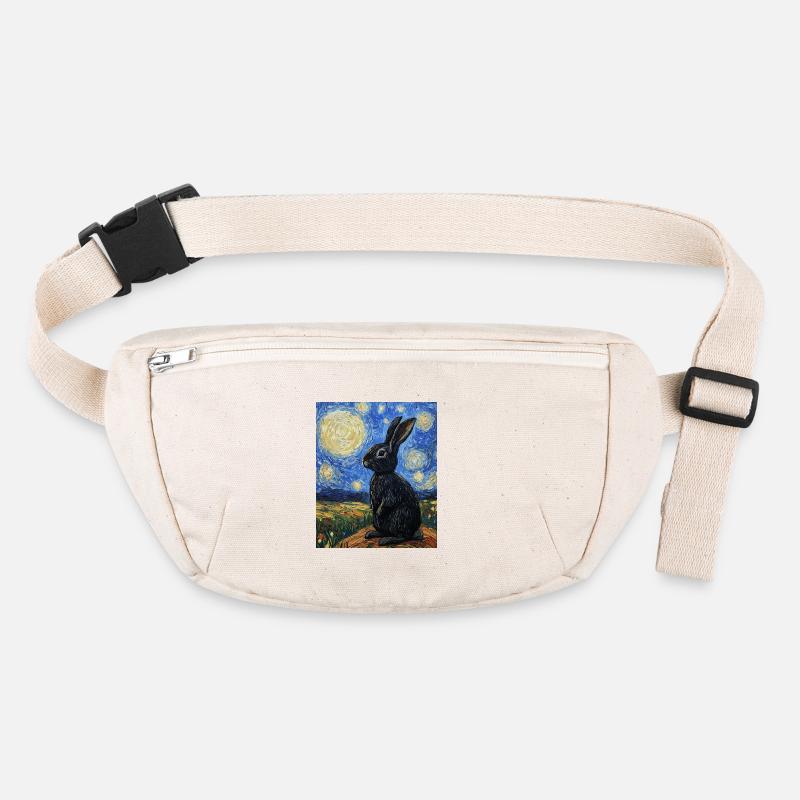 Lapin de la Nuit étoilée à la Van Gogh Sac banane recyclé Stanley/Stella