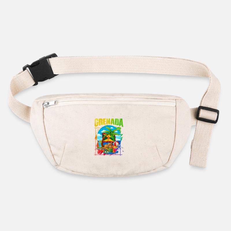 Tropical beach with Grenada motif Stanley/Stella recycled Hip Bag 