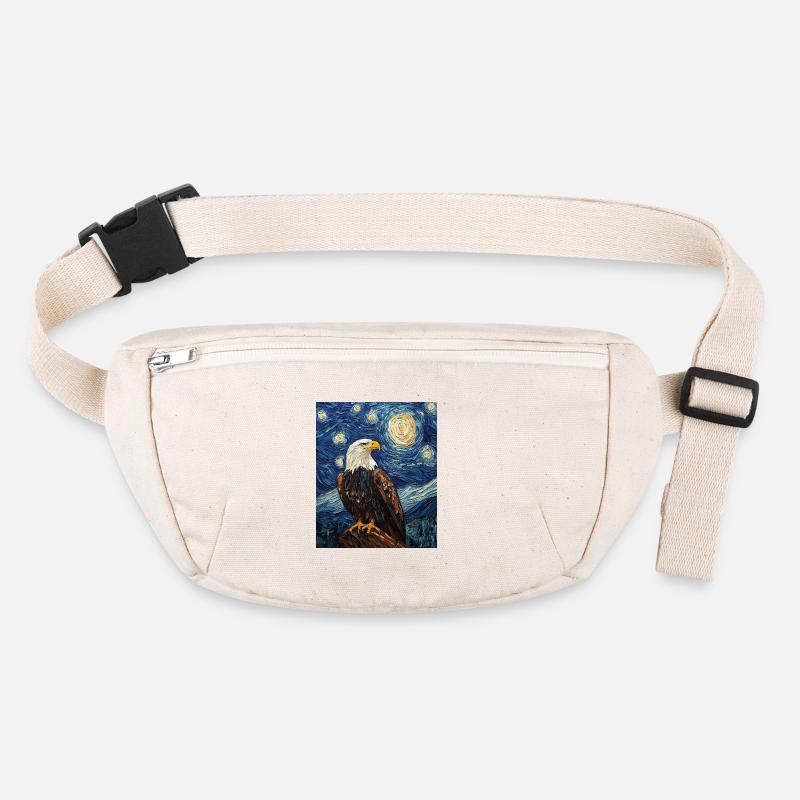 Eagle Bird Van Gogh Style Starry Night Stanley/Stella recycled Hip Bag 