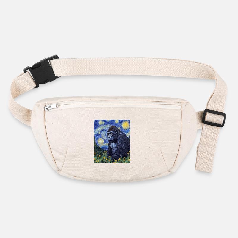 Gorilla Gorillas Monkey Van Gogh Style Starry Night Stanley/Stella recycled Hip Bag 