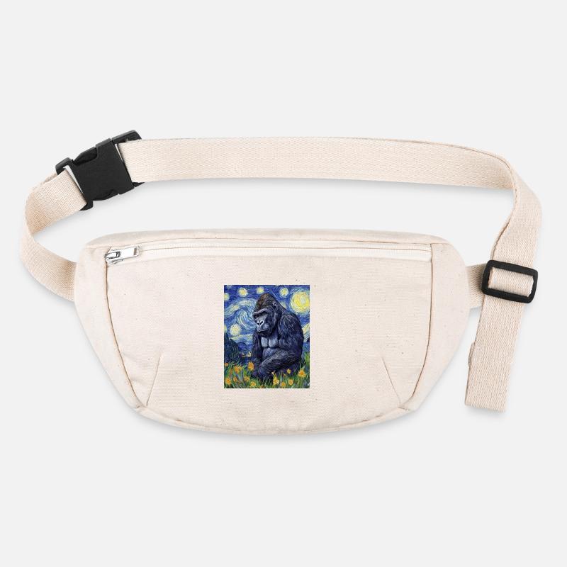 Gorilla Gorillas Monkey Van Gogh Style Starry Night Stanley/Stella recycled Hip Bag 