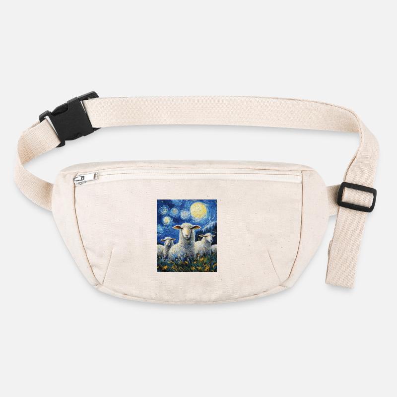 Sheep Van Gogh Style Starry Night Stanley/Stella recycled Hip Bag 