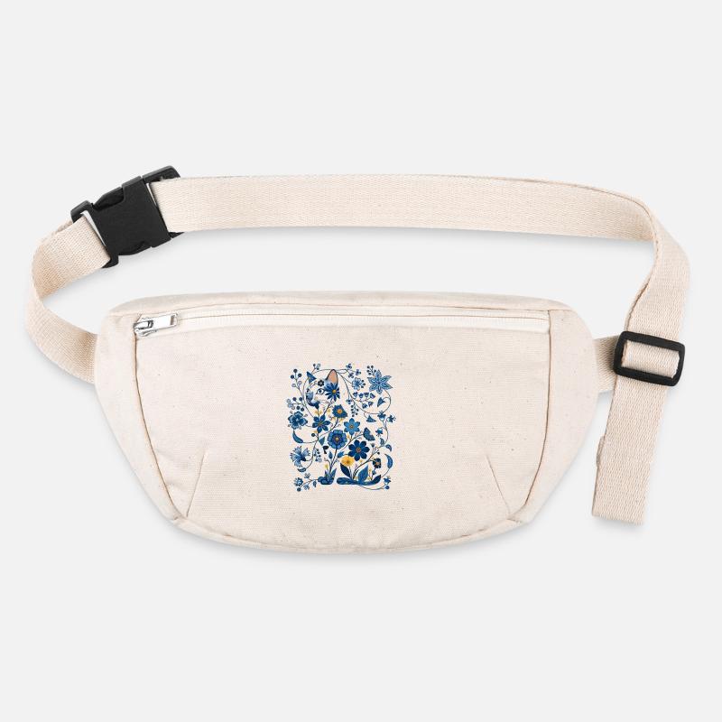 Azure Floral Cat Silhouette Stanley/Stella recycled Hip Bag 