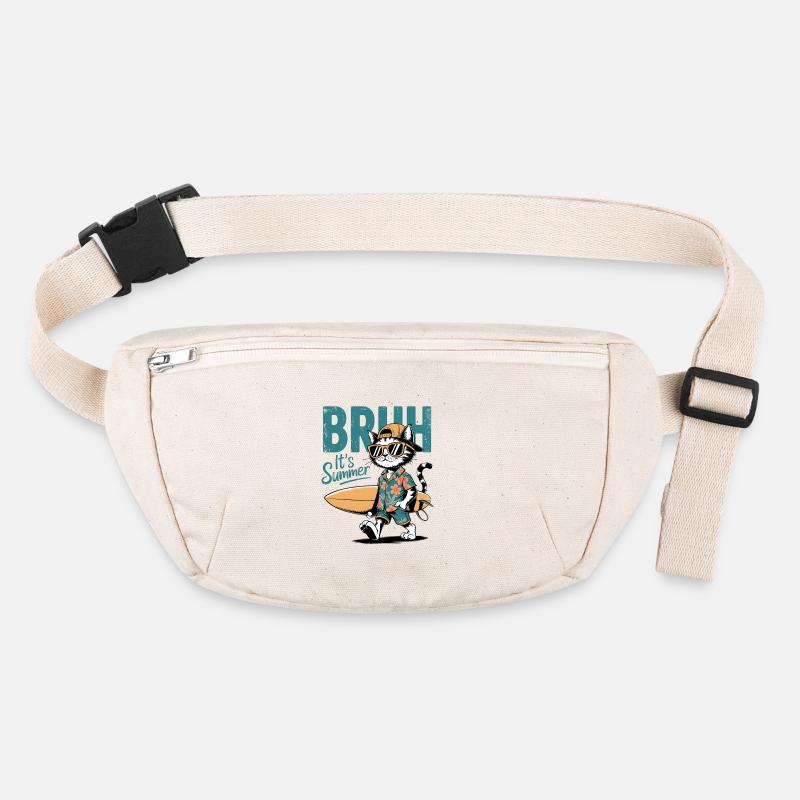Chat surfeur avec planche de surf Sac banane recyclé Stanley/Stella