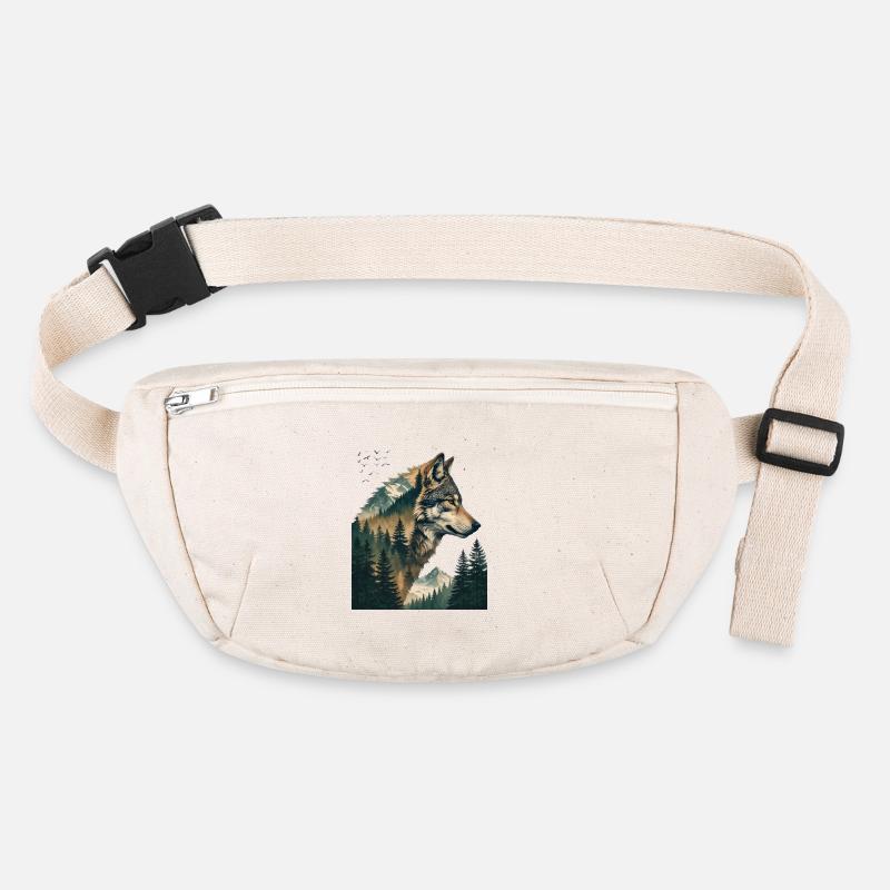 Waldwolf Doppelbelichtung Stanley/Stella recycelte Gürteltasche