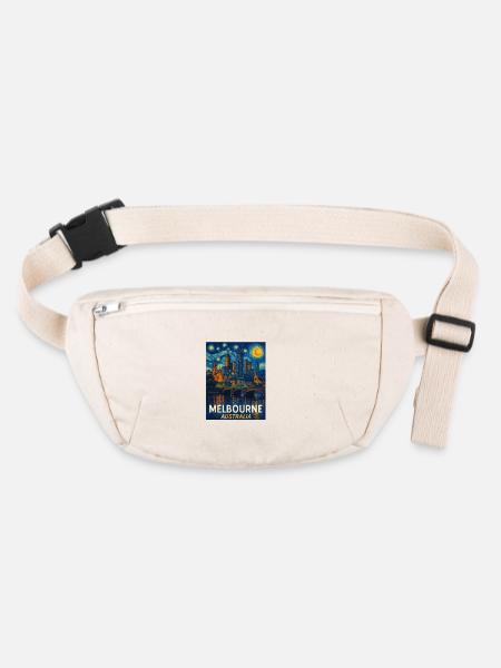 Melbourne, Australia - Stanley/Stella recycled Hip Bag  - natural - Front
