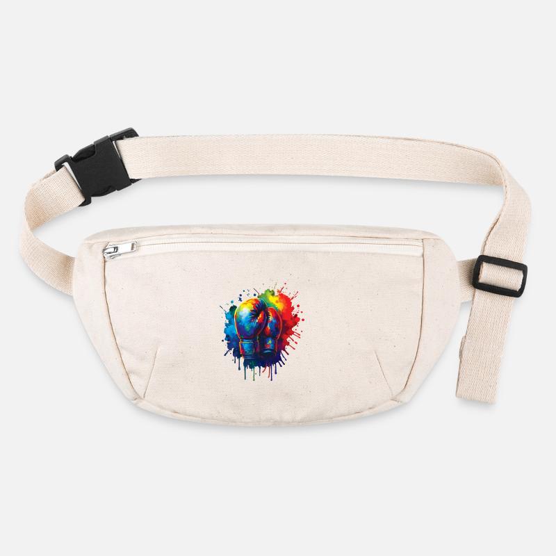 Boxhandschuhe – Farbenfrohes Design Künstlerischer Boxer Stanley/Stella recycelte Gürteltasche
