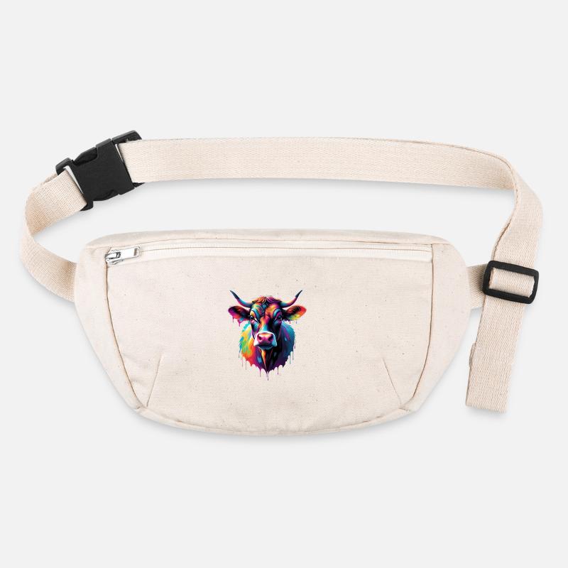 Colorful Cow Head Color Explosion Stanley/Stella recycled Hip Bag 