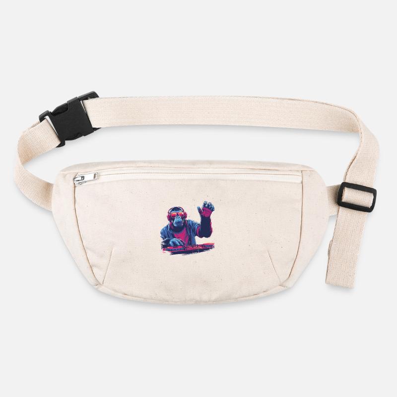 Cool DJ monkey Stanley/Stella recycled Hip Bag 