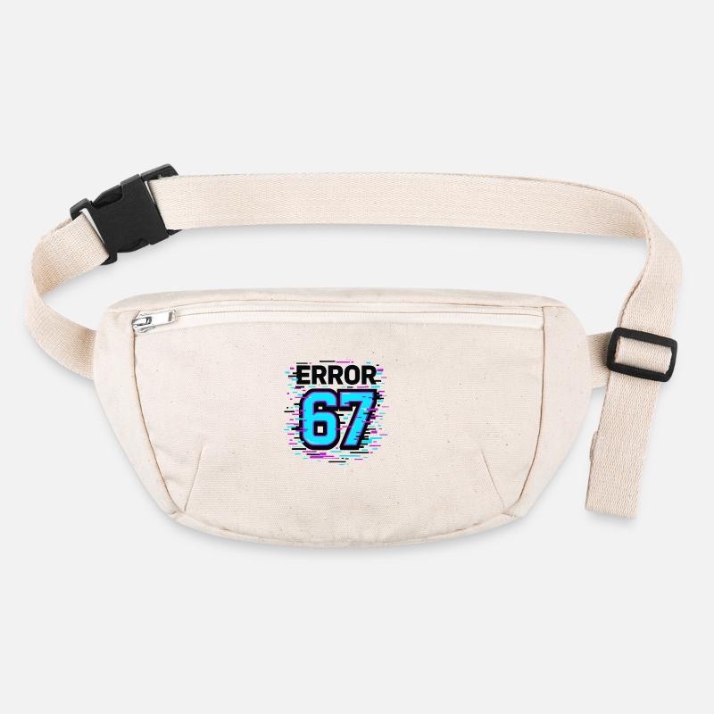 Idée de cadeau Error 67 Six Seven Glitch Cyber Meme Sac banane recyclé Stanley/Stella