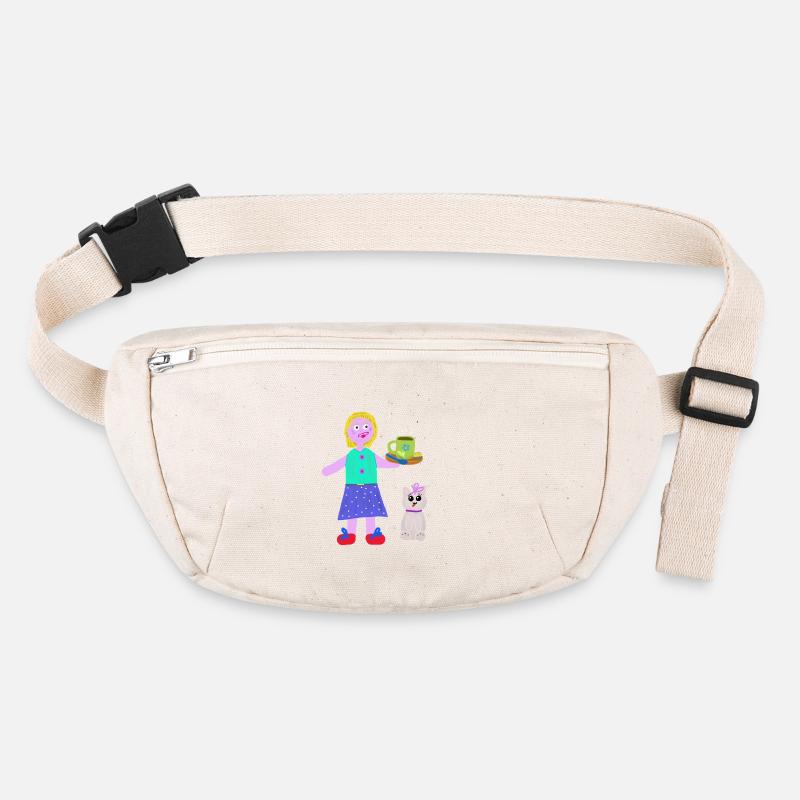 Fille joyeuse Café Praliné Chat Sac banane recyclé Stanley/Stella