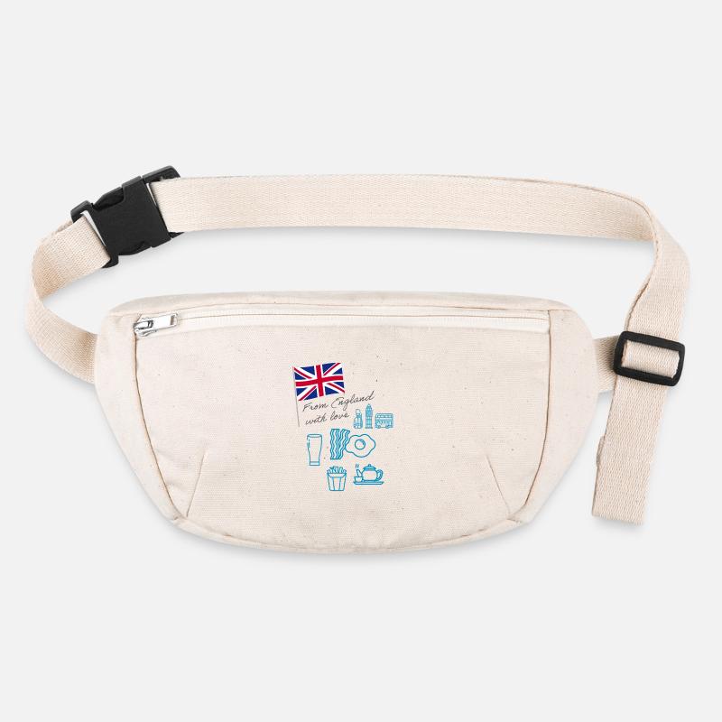 EXANGLIA (Texte bleu + gris) Sac banane recyclé Stanley/Stella