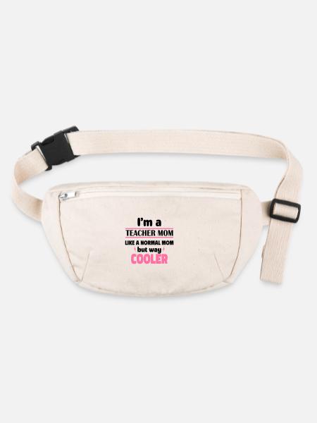 Coole Lehrer-Mama - Stanley/Stella recycelte Gürteltasche - Naturweiß - Vorne