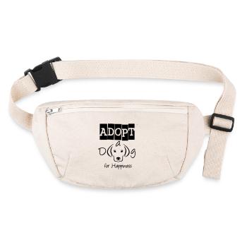 Adopt a Dog for Happiness Hund Liebe Geschenk - Stanley/Stella recycelte Gürteltasche - Naturweiß - Vorne
