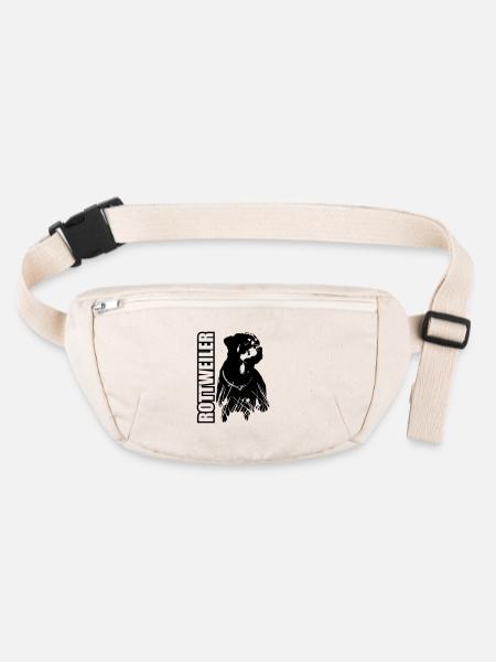 Rottweiler - Stanley/Stella recycelte Gürteltasche - Naturweiß