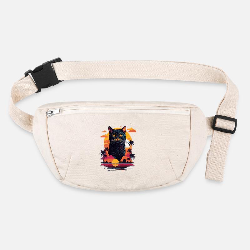 Cat on the beach Stanley/Stella recycled Hip Bag 