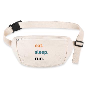 Manger. Dormir. Courir. - Sac banane recyclé Stanley/Stella - blanc naturel - Devant