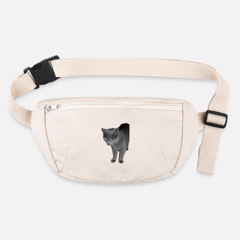Katze schwarz grau Stanley/Stella recycelte Gürteltasche
