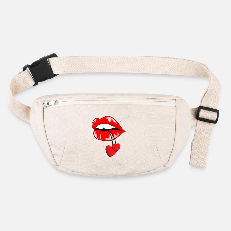 Embrasser la bouche avec des cœurs Sac banane recyclé Stanley/Stella