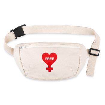 Dating woman - Stanley/Stella recycled Hip Bag  - natural - Front