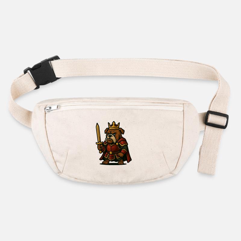 Roi guerrier bouledogue avec épée Fantasy Graphique Sac banane recyclé Stanley/Stella