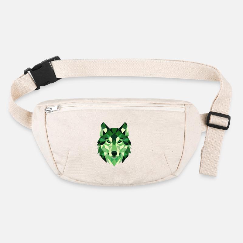 Wolf Head Polygon Geometry Portrait Stanley/Stella recycled Hip Bag 