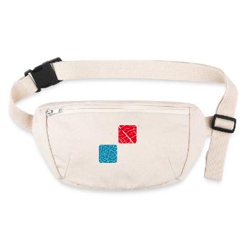 Minimal square design - Stanley/Stella recycled Hip Bag  - natural - Front