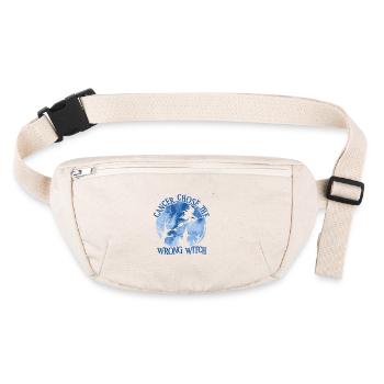 Krebs Hexe Dunkelblau Doppelpunkt - Stanley/Stella recycelte Gürteltasche - Naturweiß - Vorne