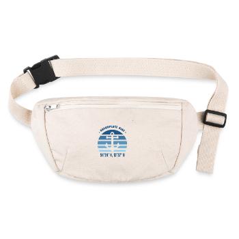 Binz Seebad Ostsee Rügen Koordinaten Ostseeküste - Stanley/Stella recycelte Gürteltasche - Naturweiß - Vorne