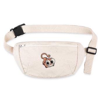 créature fantastique drôle rieur - Sac banane recyclé Stanley/Stella - blanc naturel - Devant