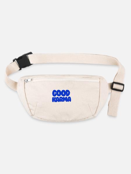 Good Karma Blue - Stanley/Stella recycelte Gürteltasche - Naturweiß - Vorne