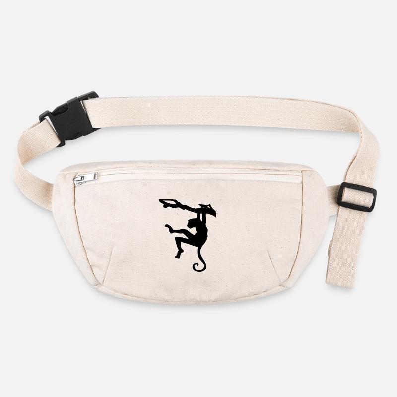 Climbing monkey silhouette Stanley/Stella recycled Hip Bag 