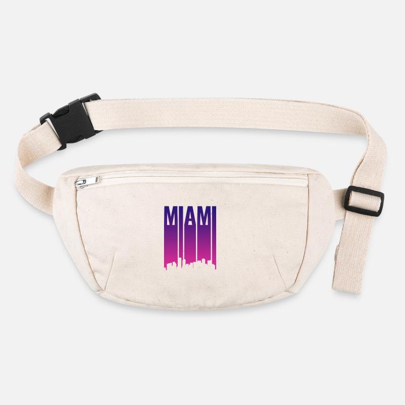 Miami Skyline Gradient Blau Pink Stanley/Stella recycelte Gürteltasche