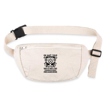 les meilleurs deviennent mécaniciens 2 - Sac banane recyclé Stanley/Stella - blanc naturel - Devant