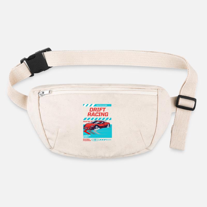 Red Sports Car Drift Racing Design Stanley/Stella recycled Hip Bag 