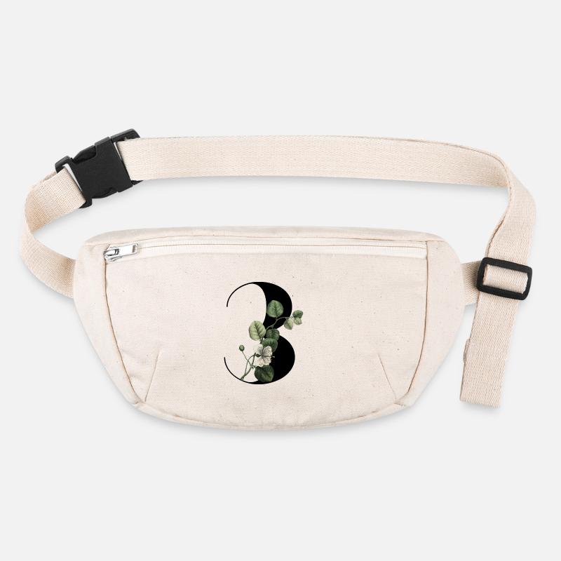 Nummer 3 Blumengrün -3. Blumengeburtstag Stanley/Stella recycelte Gürteltasche